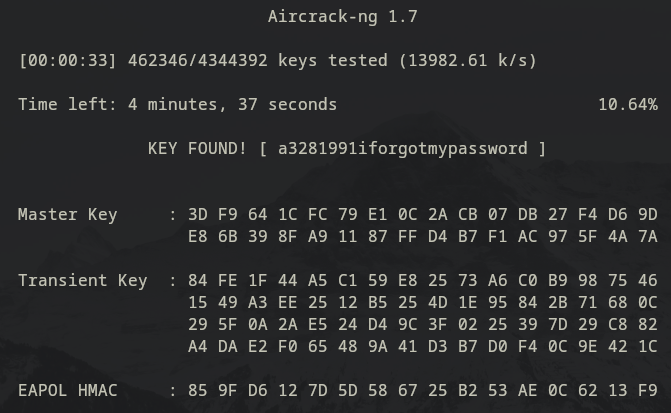 aircrack-ng output